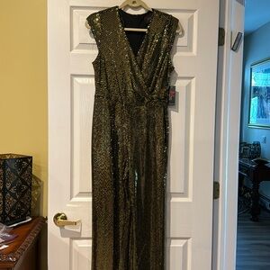 Black god sequin jumpsuit